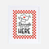 Pizza Party Apron Decorating Sign Printable Template