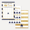 Prince Baby Shower Games Set Printable Template