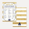 Prince Baby Shower Games Set Printable Template