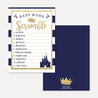 Prince Baby Shower Games Set Printable Template