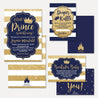 Prince Baby Shower Invitation Suite Printable Template