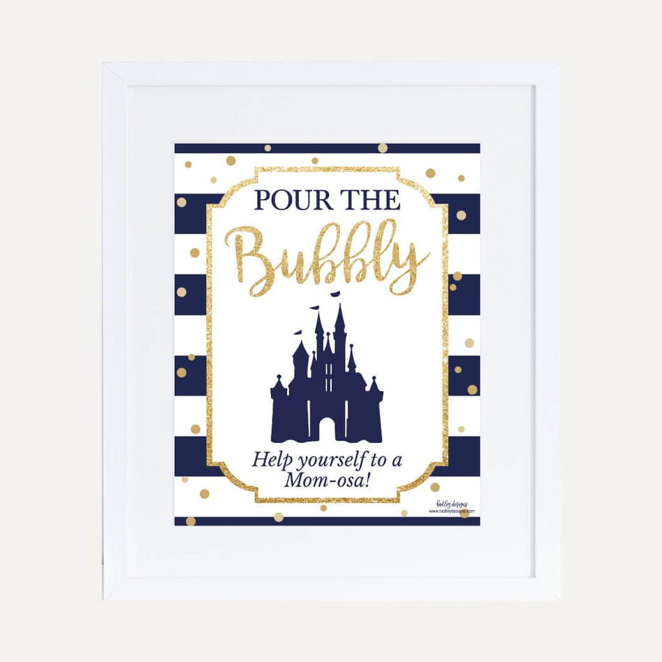 Prince Baby Shower Mimosa Sign Printable Template