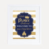 Prince Baby Shower Welcome Sign Printable Template