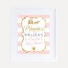 Princess Baby Shower Welcome Sign Printable Template