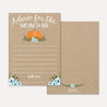 Pumpkin Boy Baby Shower Prediction Advice Wishes Bundle Printable Template
