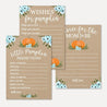 Pumpkin Boy Baby Shower Prediction Advice Wishes Bundle Printable Template