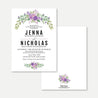 Purple Floral Arch Wedding Invitation Printable Template