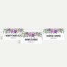 Purple Floral Arch Wedding Place Cards Printable Template