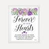 Purple Floral Arch Wedding Loving Memory Sign Printable Template