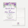 Purple Rustic Floral Wedding Invitation Printable Template