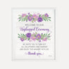 Purple Floral Rustic Wedding Unplugged Ceremony Sign Printable Template