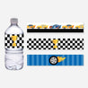 Race Car Kids Party Bottle Wraps Template