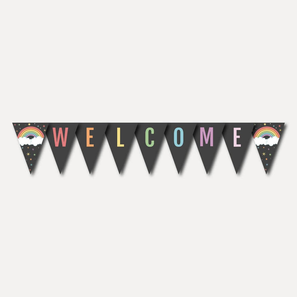 Rainbow Baby Shower Banner Printable Template