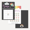 Rainbow Baby Shower Bingo Game Printable Template