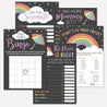 Rainbow Baby Shower Games Set Printable Template