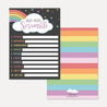 Rainbow Baby Shower Word Scramble Game Printable Template