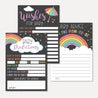 Rainbow Baby Shower Prediction Advice Wishes Bundle Printable Template