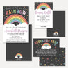 Rainbow Baby Shower Invitation Suite Printable Template