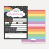 Rainbow Baby Shower Predictions Printable Template