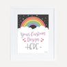 Rainbow Baby Shower Custom Sign Printable Template