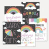 Rainbow Baby Shower Sign Bundle Printable Template