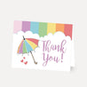 Rainbow Baby Shower Thank You Card Printable Template