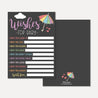 Rainbow Baby Shower Wishes Card Printable Template