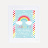 Rainbow Kids Party Welcome Sign Printable Template