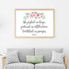 Floral Romans 12:12 Wall Art Christian Home Decor Sign Printable Template