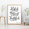 Romans 12 12 Wall Art Christian Home Decor Sign Printable Template