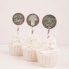 Wood Rustic Floral Boy Baby Shower Cupcake Toppers Printable Template
