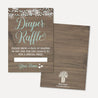 Wood Rustic Floral Boy Baby Shower Diaper Raffle Printable Template