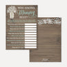 Wood Rustic Floral Boy Baby Shower Who Knows Mommy Best Game Printable Template