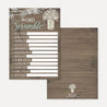 Wood Rustic Floral Boy Baby Shower Word Scramble Game Printable Template