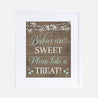Wood Rustic Floral Boy Baby Shower Treats Sign Printable Template