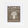 Wood Rustic Floral Boy Baby Shower Welcome Sign Printable Template