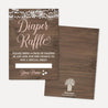 Wood Rustic Floral Girl Baby Shower Diaper Raffle Printable Template
