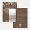 Wood Rustic Floral Girl Baby Shower Games Set Printable Template