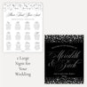 Silver Dots Black Wedding Complete Package Set Printable Template