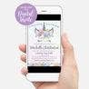 Silver Glitter Unicorn Can Be Used As A Digital Invite Evite
