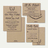 Simple Kraft Wedding Invitation Suite Printable Template