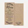 Simple Kraft Wedding Menu Printable