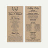 Simple Kraft Wedding Program Printable Template