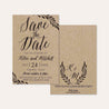 Simple Kraft Wedding Save The Date Printable Template