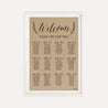 Simple Kraft Wedding Seating Chart Sign Printable Template