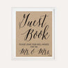 Simple Kraft Wedding Guestbook Sign Printable Template