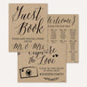 Simple Kraft Wedding Sign Set Printable Template