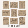 Simple Kraft Wedding Sign Set Printable Template