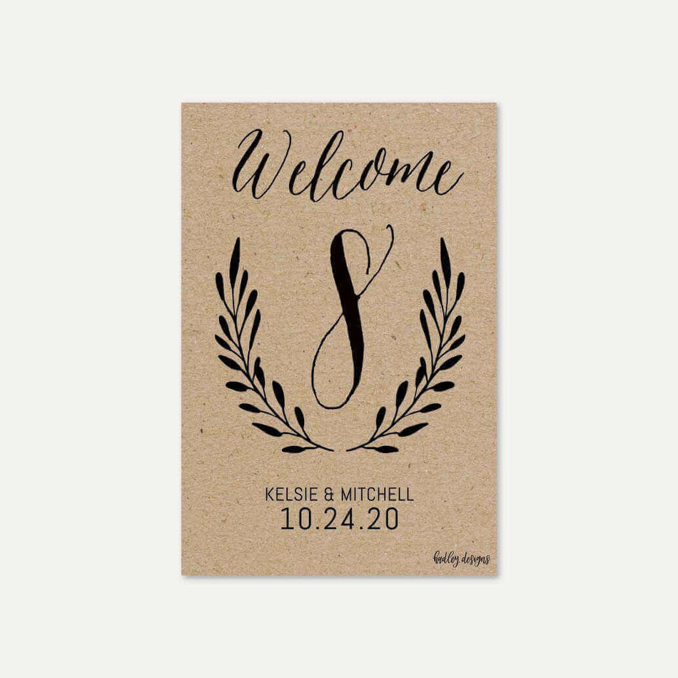 Simple Kraft Wedding Table Numbers Printable Template