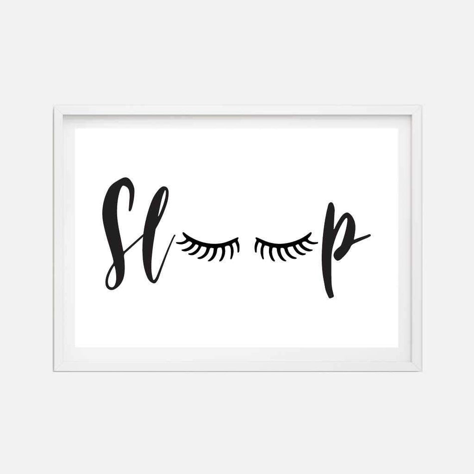 Sleep Wall Art Master Bedroom Decor Sign Printable Template
